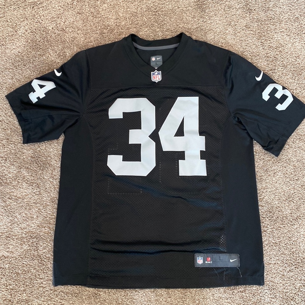 Nike Oakland Raiders #34 Bo Jackson Black Team Color Mens Stitched Nfl Jersey